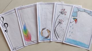 5 easy project paper border design #projectpaperborderdesign #project