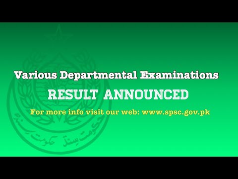 Various Departmental Examinations Result........