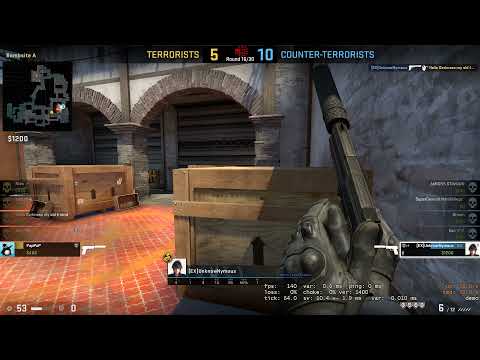 ACE Clutch at 200 ping, CSGO Rank