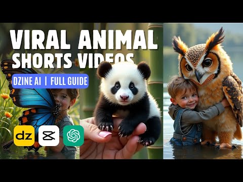 Dzine AI: How to Create Viral Baby Animal and Giant Animal Hugging Videos | 2000$ Month