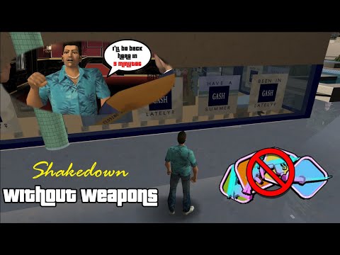 Completing Shakedown With no Weapons | GTA Vice City