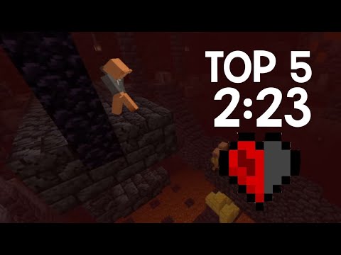 [TOP 5] Minecraft on Half A Heart in 2 Minutes (SSG)