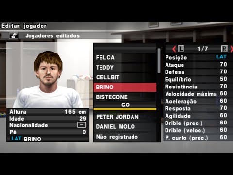 CRIEI UM TIME DE YOUTUBERS NO PES DE PPSSPP!