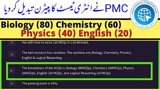 Breaking News PMC N'MDCAT 2021 Pattern Changed / PMC Syllabus 2021 /PMC Latest Official News 2021