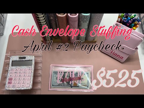 Cash Envelope Stuffing | April #2 Paycheck |  #cashenvelopes