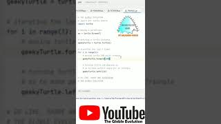 Triangle Shape Design program in python #youtubeshort  #short