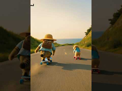 You’ve NEVER Seen a Cat Skate Like This! 🐾🛹🔥 #funny #skateboarding #catandrabbit