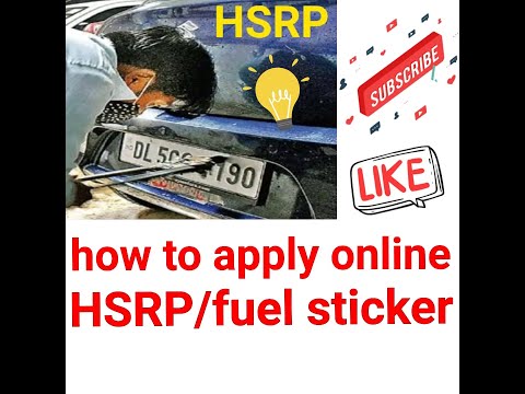 HSRP apply online | Fuel Sticker | high security number plate apply online | color code fuel sticker