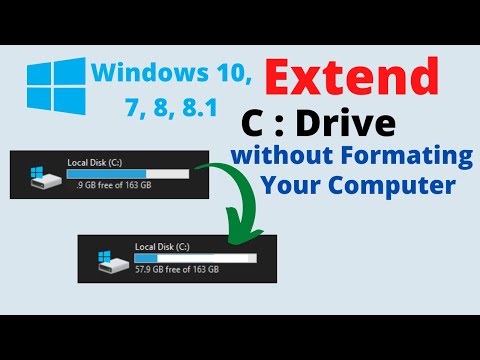 How to Extend Local C : Drive Without Loosing data in PC or Laptop(New Method)