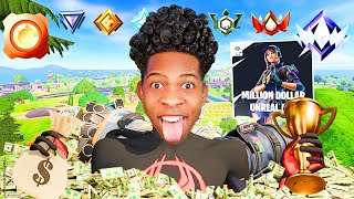 Completing Fortnite's MILLION DOLLAR Bronze to Unreal Speedrun!