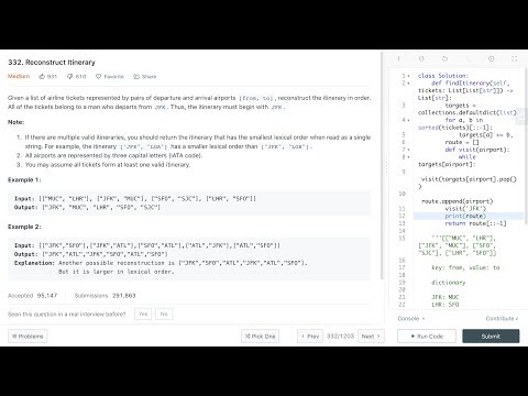 Uber Coding Interview Question: Reconstruct Itinerary