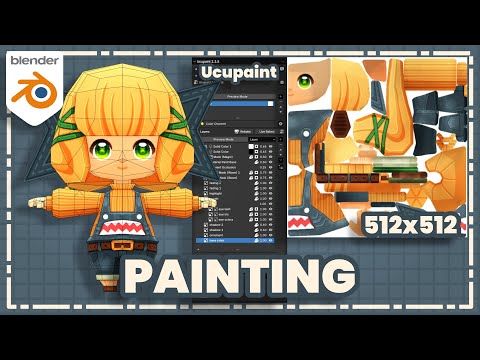 How to Make a Stylized Low Poly Chibi Girl Character in Blender | Texture Painting with Ucupaint