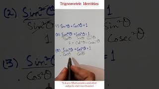 Trignometric identities trick | trignometric function trick #shorts #trignometricidentities