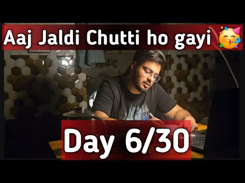 Day 6/30 Study vlog 😇 Aaj chutti jaldi ho gai #ibpspo2024 #banking