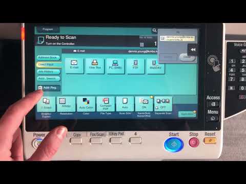 Konica Minolta - Add Email Address Book Entry