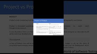 Product vs Project#blackboxtesting #software testing