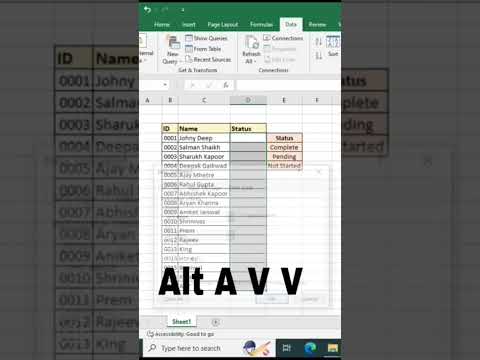 Create a Drop-down menu in seconds 😍😍. #excel #mexcel #office #freezechallenge #sorting