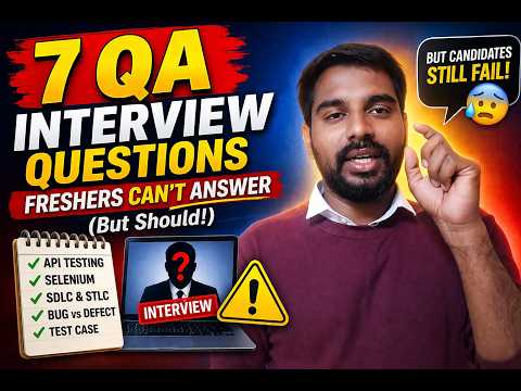 7 QA Interview Questions That Freshers Can’t Answer (But Should) | (But Candidates Still Fail)😬