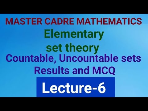 Master cadre Punjab (Mathematics) Elementary set theory Part-6