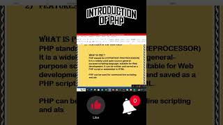 What is PHP ? Features an Uses ? #viral #shorts #youtubeshorts #trending #shortvideo #shortsfeed
