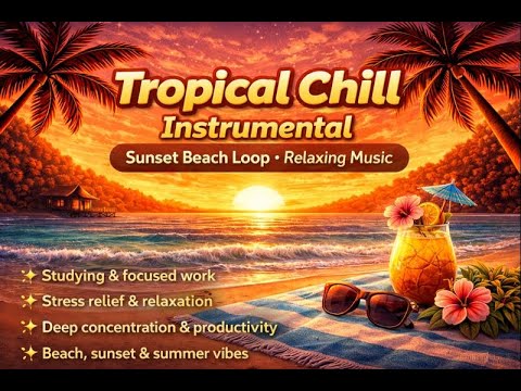 Tropical Chill House 🌴 Calm Instrumental Music for Study, Work & Focus