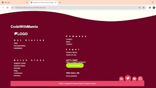 How to make  Responsive Wave Footers using HTML CSS
