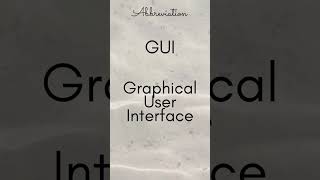 GUI   Graphical User Interface