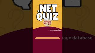 MCQ Interview question for .NET For Everyone || #quiz #learning #education #ChallengeQuiz24