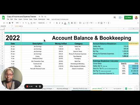 Google Sheets bookkeeping - Tracking Income and Expenses Part 4
