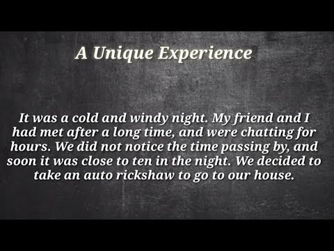 A Unique Experience
