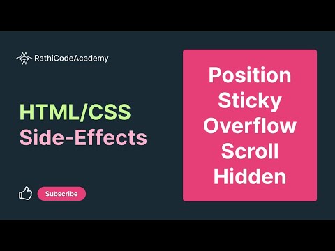 How to create Sticky Header || Position-Sticky || HTML/CSS Tutorials in Hindi @RathiCodeAcademay