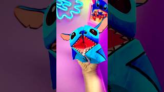 Diy Stitch Orgami Paper game 🤯 ! #shortscraft