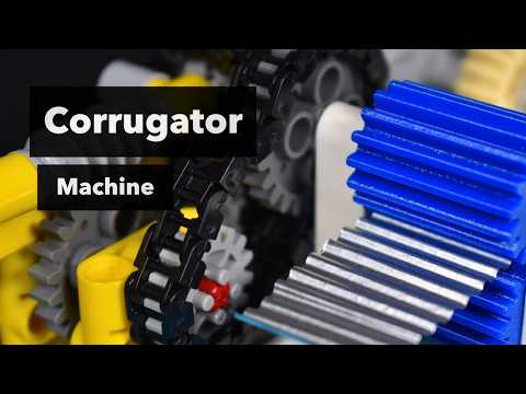 LEGO Technic Corrugator | Flat Sheet to Waves