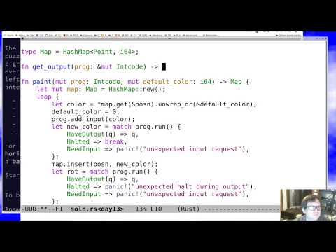 Live Programming: Advent of Code 2019 Day 13 in Rust