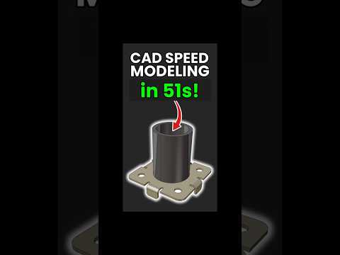 Under 1 Minute! #cad #speedmodeling #3dprinting #solidworks #catia #tootalltoby  #3dmodeling