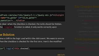 Resolving the Checkbox Toggle Issue: Hide Elements Instantly on First Click