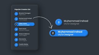 Claymorphism List Hover Effects | Html CSS @OnlineTutorialsYT