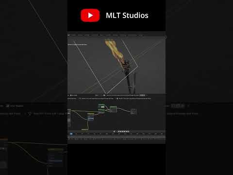 Easy Torch fire in Blender #b3d #blender #tutorial #tips #tricks