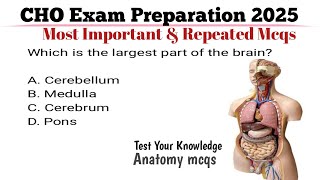 CHO Exam Preparation 2025 | Anatomy and Physiology MCQs for Nursing Exam 2025 #cho #staff_nurse