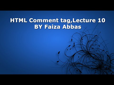 Lecture 10-HTML comment for beginners in Urdu/Hindi