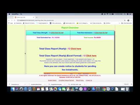 Fee Collection Report Class Wise and Installment Wise with due amount notice to parents