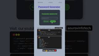 Password Generator Using HTML and CSS #shorts  #html #css #js #developer #shortsfeed