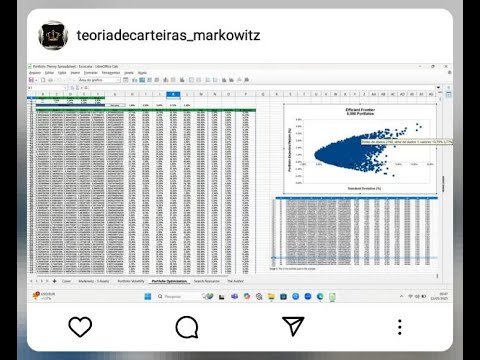 Portfolio Optimization - Harry Markowitz (Excel Spreadsheet) #nasdaq  #nyse #dax #cac40 #ftse100