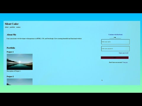 Personal portfolio website using html and css | how to create personal website #coder #tutorial