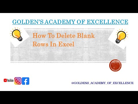 Delete Blank Rows In Excel.😍😎 #advanceexcel #excel #exceltips #exceltutorial