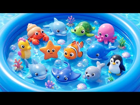 Sea Animals Learning with Toys & Ocean Creatures | Toddler Learning Video | Kids Learn
