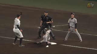 【近本－中野－佐藤輝】4回表、タイガース守備陣が見事な連携で相手に付け入る隙を与えない！【2025/5/20Ｔ－Ｇ】