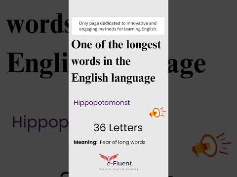 English Longest Word 2 | Fun Facts | Hippopotomonstrosesquippedaliophobia