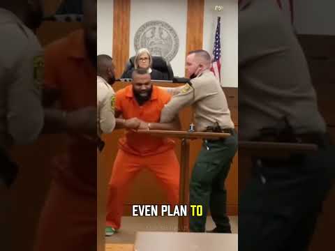 Inmate SLAMS Podium After 47-Year Sentence — Courtroom Shakes! #court #crime #police