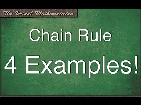 The Chain Rule, 4 examples in under 4 minutes! - Calculus Derivatives Tutorial